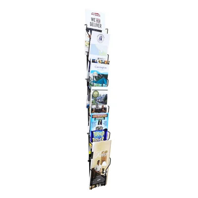 FixtureDisplays Vertical Wall Mounting 6 Pockets 4 X 6" Greeting Card Post Card Rack 4.7 X 2.2 X 30.3" With Slight Pocket Overlap 11713 | Wayfair North America