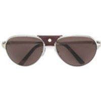 Cartier Santos aviator sunglasses - Brown | Farfetch EU