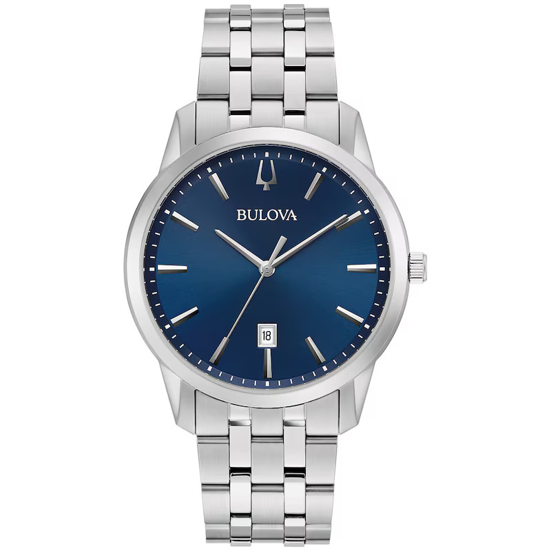 Men's Bulova Sutton Watch with Blue Dial (Model: 96B338) | Zales
