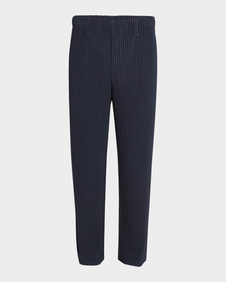 Men's Pleated Straight Pants | Neiman Marcus