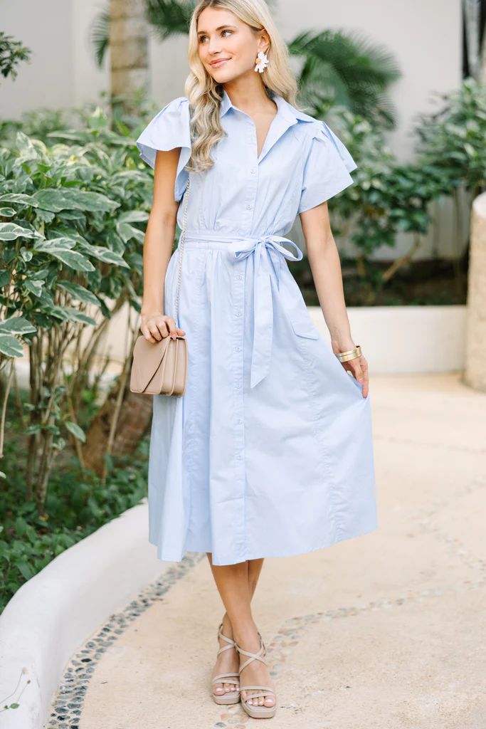 All In A Dream Light Blue Midi Dress | The Mint Julep Boutique