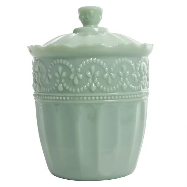 The Pioneer Woman Timeless Beauty 9.8-inch Jade Glass Cookie Jar | Walmart (US)