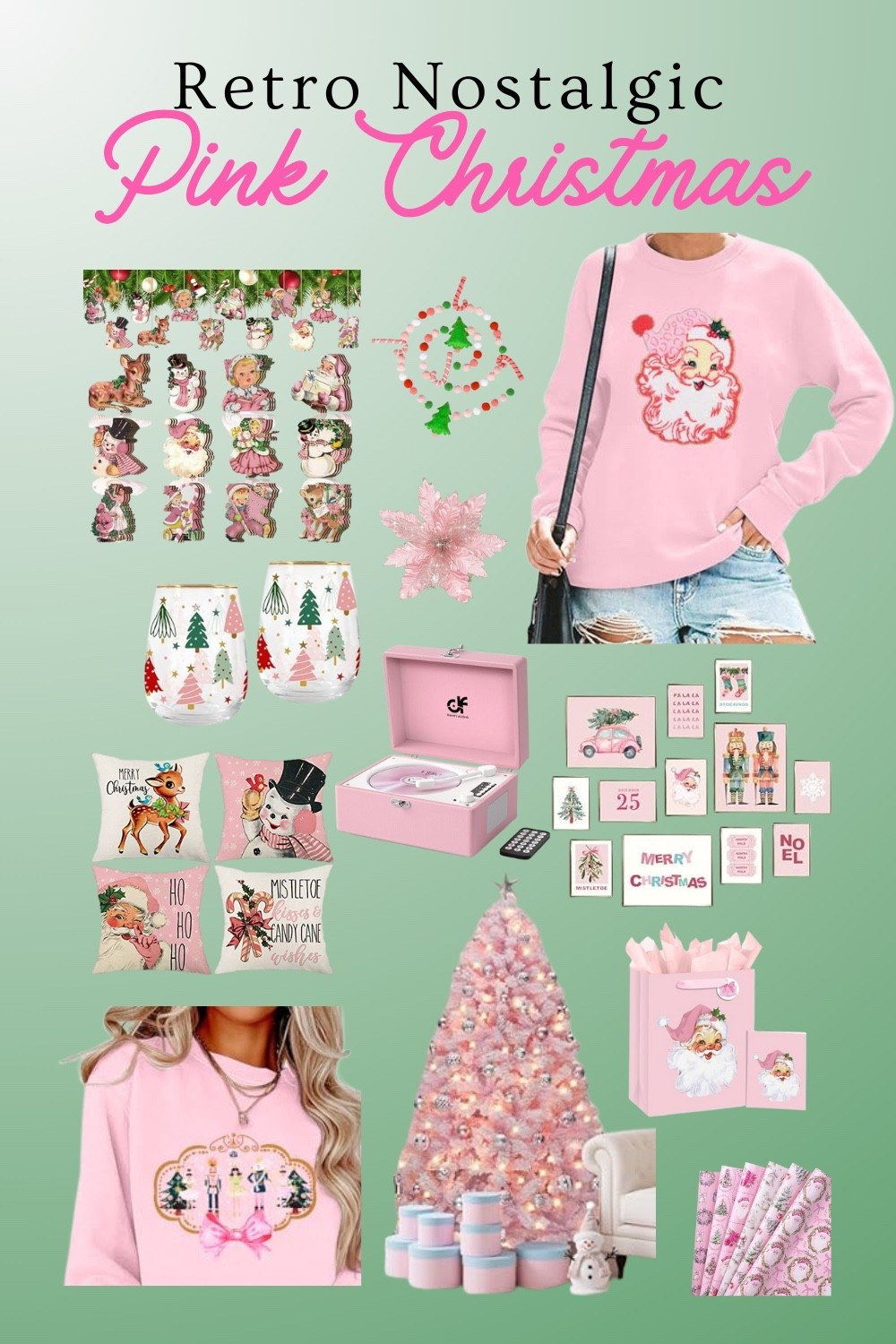 Retro Christmas, nostalgic Christmas, PINK CHRISTMAS 🎅🎀 I’m here for it, and I’ve found some great pink Christmas decor and sweatshirts to match! 

#pink #retro #pinkchristmas #LTKChristmas

#LTKFindsUnder50 #LTKSeasonal #LTKHome