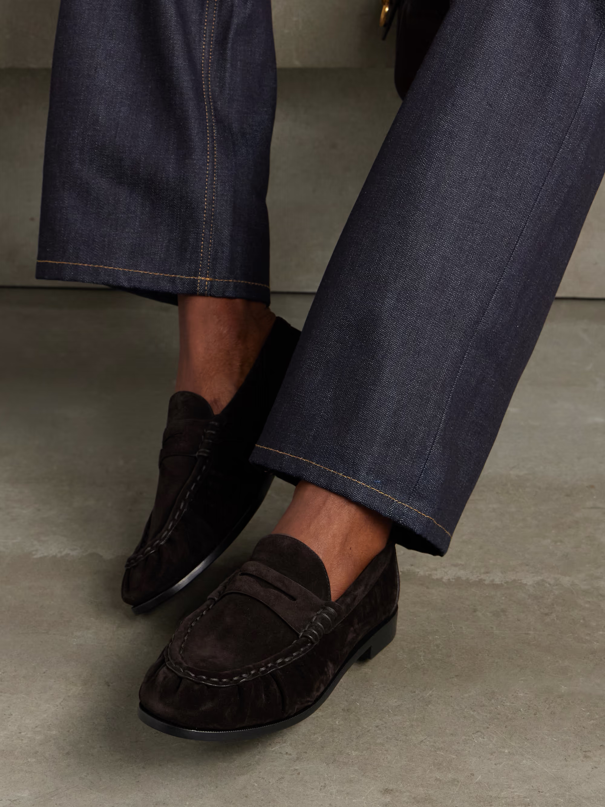 Le Loafer logo-embellished suede loafers | NET-A-PORTER (UK & EU)