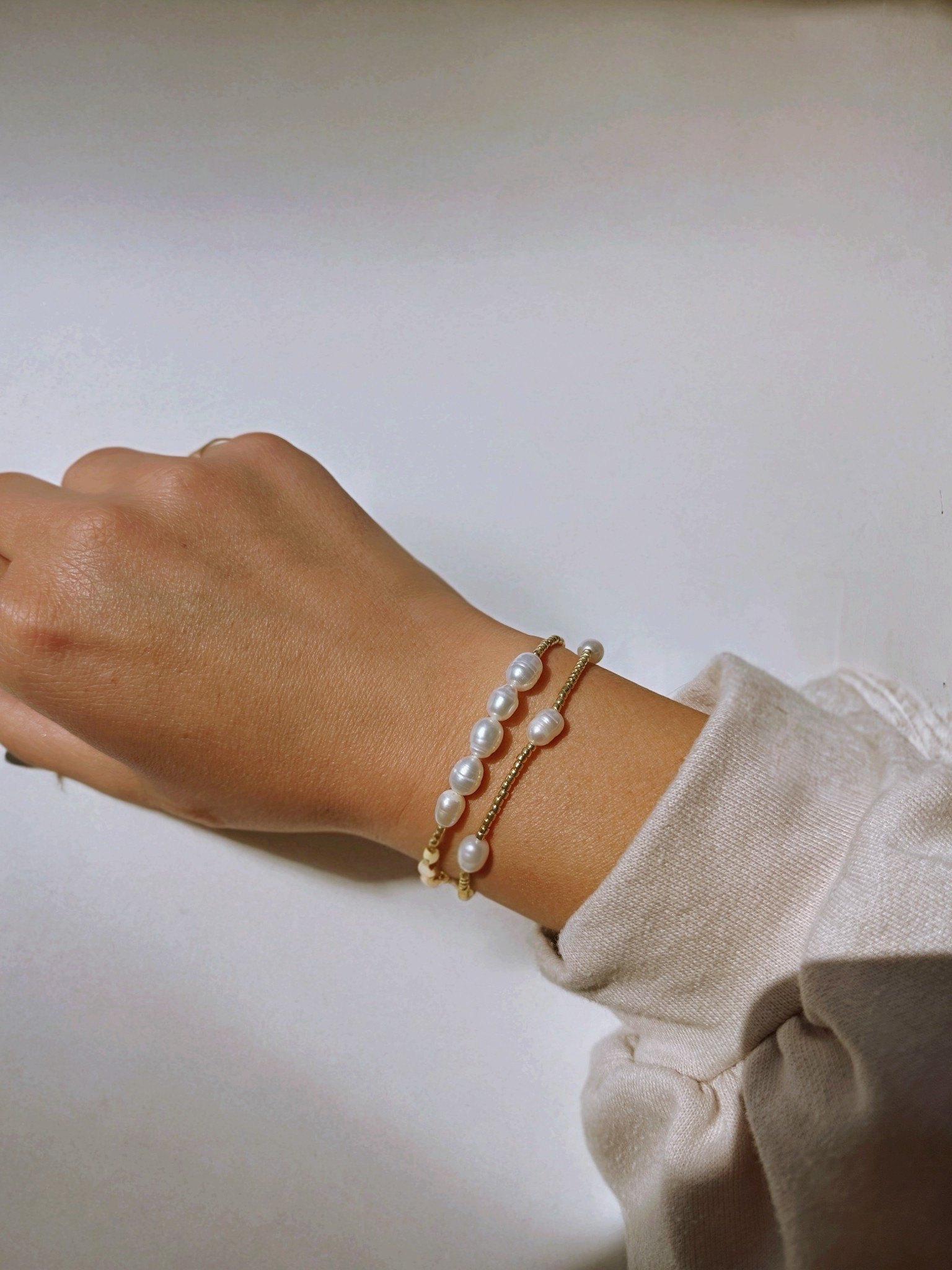 A bestselling duo designed to stack or share. Comes as a set of 2 waterproof, tarnish-free bracelets with a satin-finish beaded texture. Lightweight, everyday wear. Ships with a free gift.

#LTKFindsUnder50 #LTKSaleAlert #LTKStyleTip