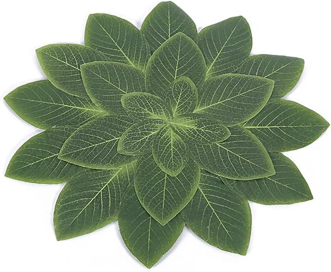 16.5 Inch Round EVA Placemats Set of 4 Heat Resistant Place Mats Wipe Clean Forest Leaf Table Mat | Amazon (US)