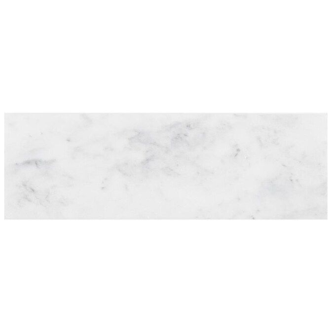 Satori Venatino 4-in x 12-in Polished Natural Stone Marble Look Wall Tile Lowes.com | Lowe's