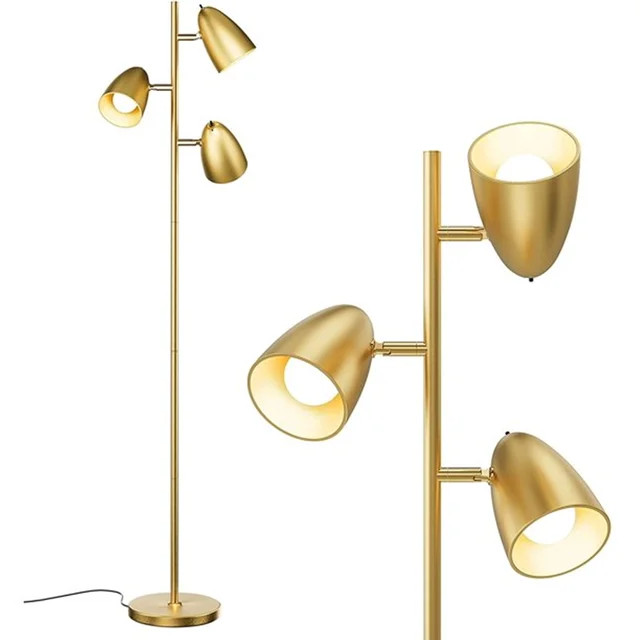 Devo Floor Lamp with 3 LED Edsion Bulb Super Bright Tree Floor Lamps with 360° Adjustable Rotati... | Walmart (US)