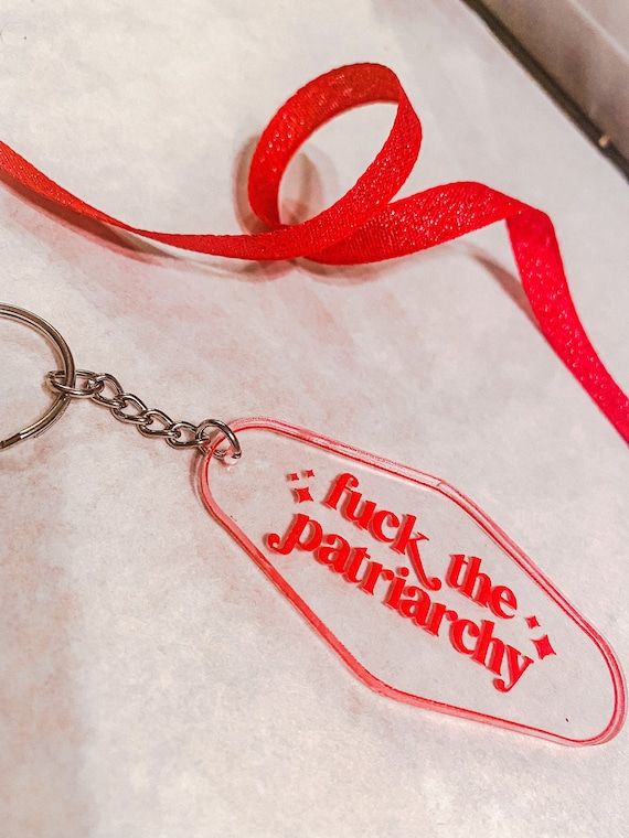 Fuck the Patriarchy Red Keychain - Taylor Swift All Too Well Gift Acrylic Keyring | Feminist Keyc... | Etsy (US)