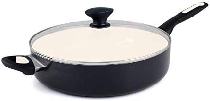 GreenPan Rio Healthy Ceramic Nonstick, Saute Pan with Lid, 5QT, Black | Amazon (US)