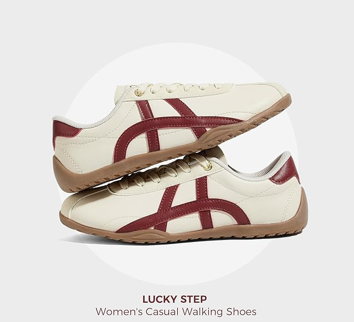 LUCKY STEP Women's Casual Walking Shoes Thin Sole Trendy Stylish Trainer Lightweight Footwear Sue... | Amazon (US)