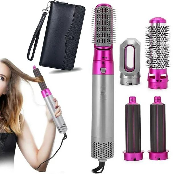WIIKWEEK Hair Dryer Brush 5 In 1 Electric Blow Dryer Comb Hair Curling Wand Detachable Give women... | Walmart (US)