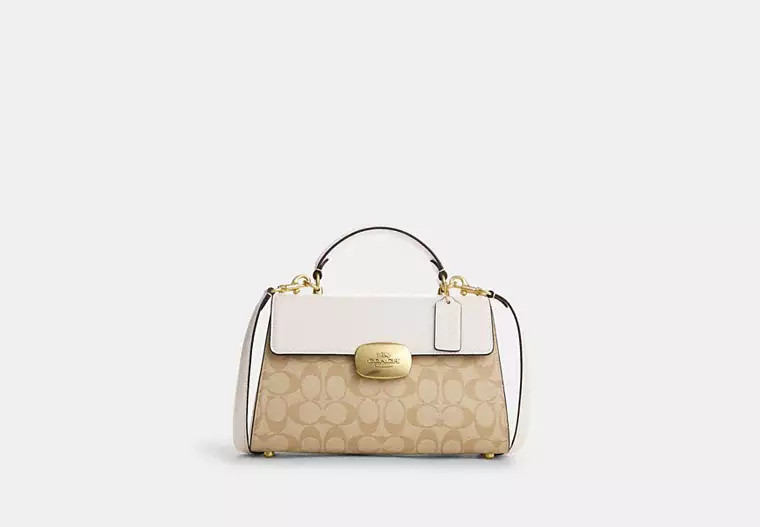 Eliza Top Handle In Signature Canvas | Coach Outlet US