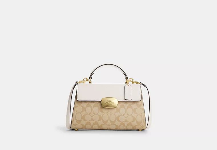 Eliza Top Handle In Signature Canvas | Coach Outlet