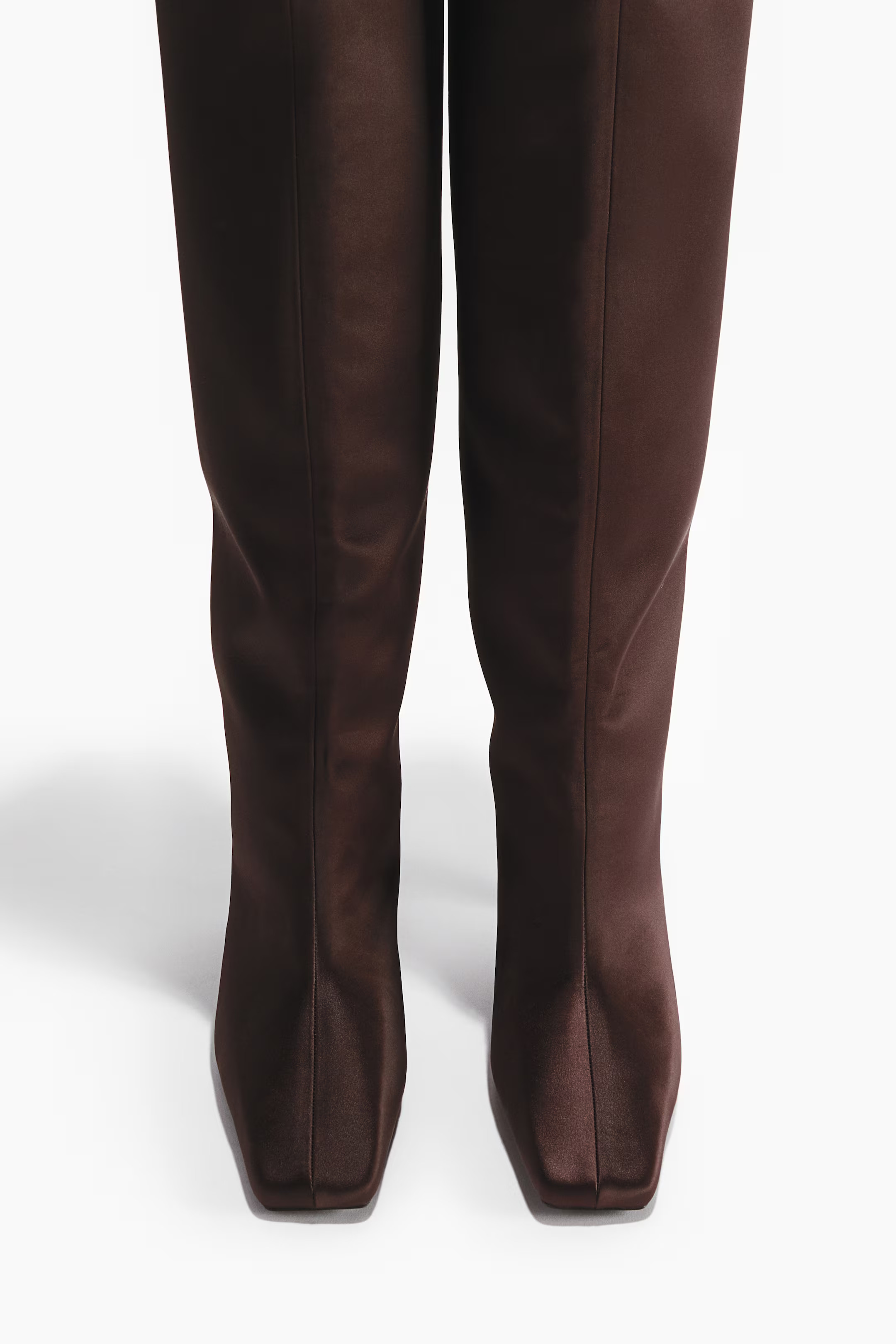 Satin Knee-High Boots | H&M (US + CA)