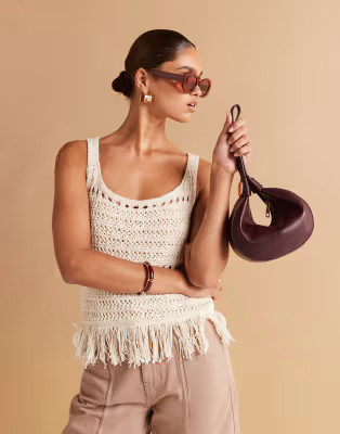 ASOS DESIGN interchangeable grab cookie clutch and shoulder bag in burgundy | ASOS (Global)