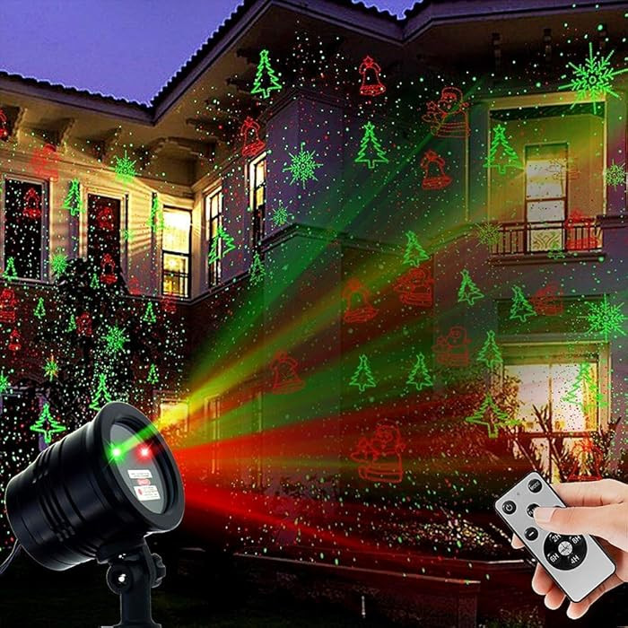 Christmas Laser Lights, Projector Lights Landscape Spotlight Red and Green Star Show with Christm... | Amazon (US)