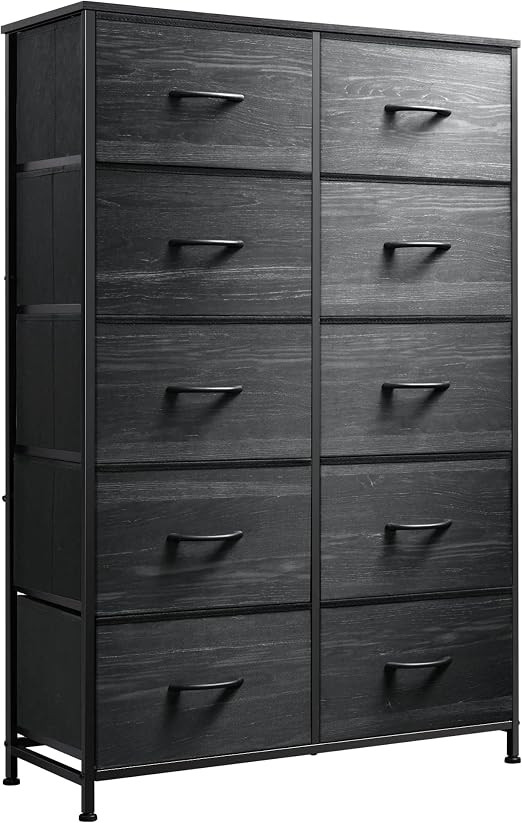 WLIVE 10-Drawer Dresser, Fabric Storage Tower for Bedroom, Hallway, Nursery, Closets, Tall Chest ... | Amazon (US)