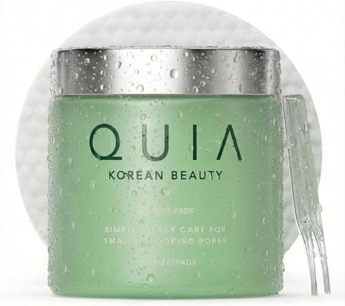 QUIA Toner Pads – AHA/BHA Dual-Action Exfoliate and Hydrate All in One – Soothing Formula for Sensitive Skin – Reduces Blackheads and Blemishes- 70 Gentle Textured Pads – Korean Skincare | Amazon (US)