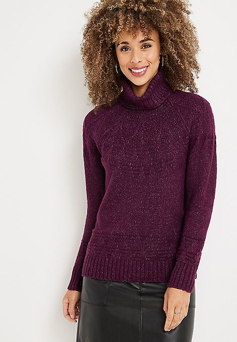 Marled Turtle Neck Sweater | Maurices