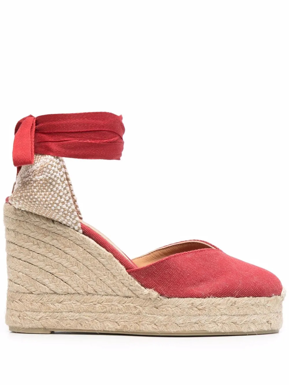 Castañer tie-detail Platform Espadrilles | Red | FARFETCH UK | Farfetch Global