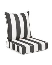 Made In Usa Outdoor Cabana Striped Seat Cushion And Back Pillow Set | TJ Maxx