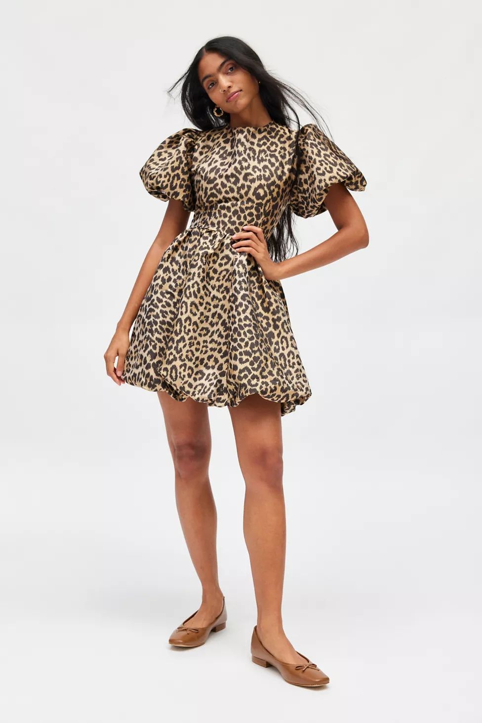 Sister Jane Lola Leopard Jacquard Bubble Mini Dress | Urban Outfitters (US and RoW)