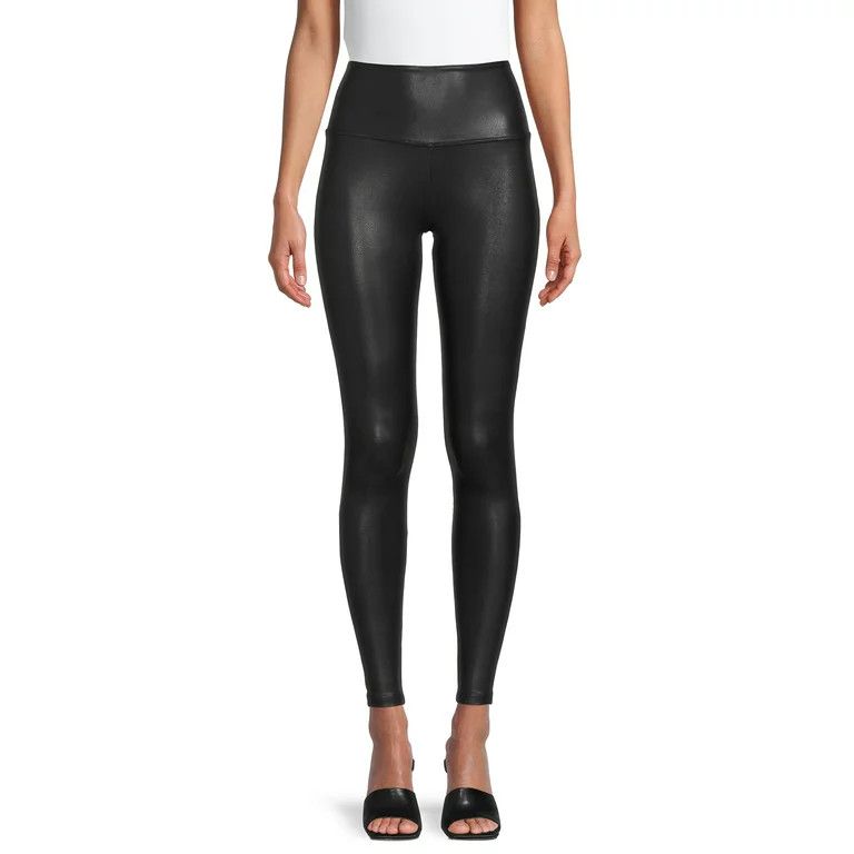 Time and Tru Women's Faux Leather Leggings - Walmart.com | Walmart (US)