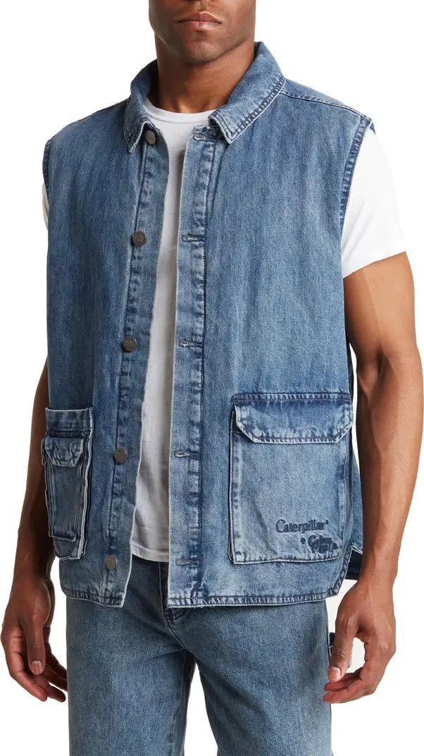 x Colour Plus Co. Denim Utility Vest | Nordstrom