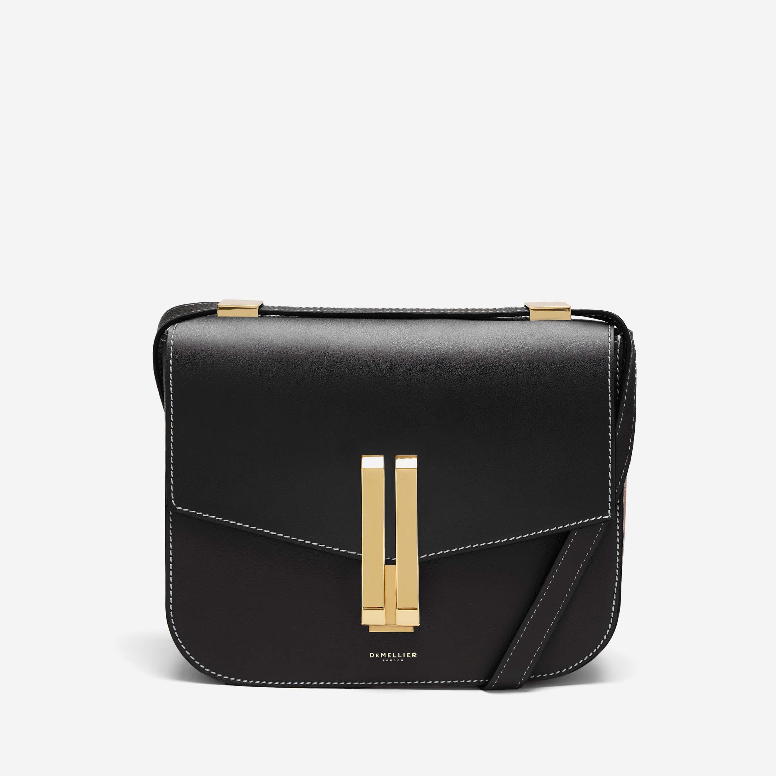 The Vancouver | Black Small Grain Ecru Stitching | DeMellier | DeMellier