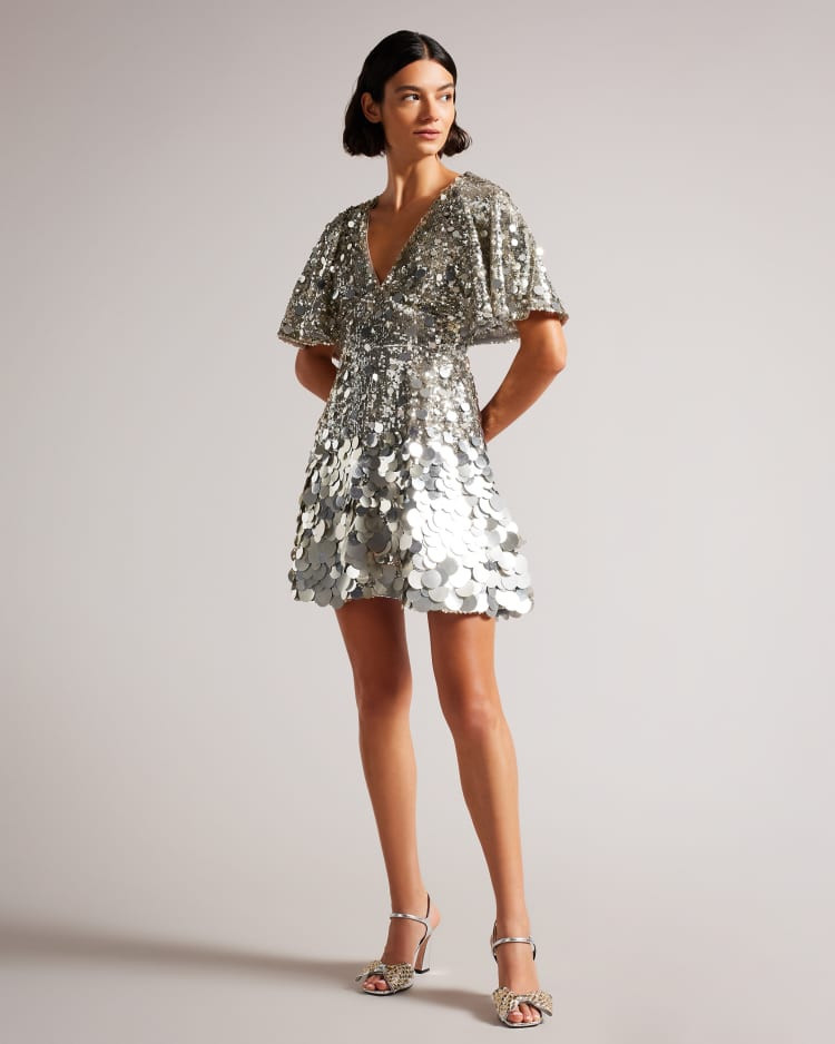 Fully Sequined Cape Mini Dress | Ted Baker (US)