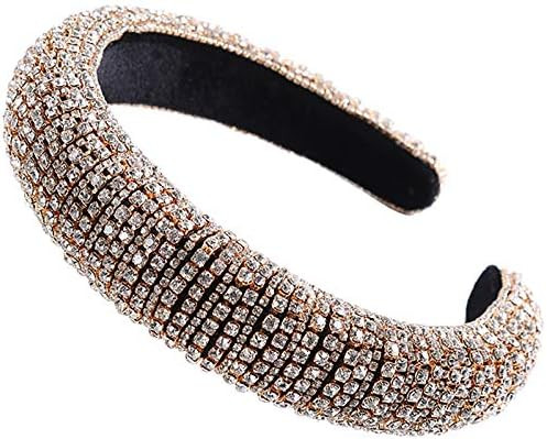 Women's Pearl Crystal Rhinestone Wide - Edge Headband-Haimeikang Hair Hoops for Women Ribbon Head... | Amazon (US)