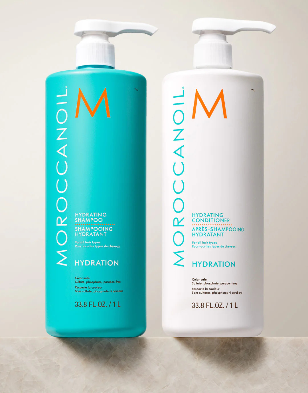 Hydrating Shampoo & Conditioner Liter Bundle | Moroccanoil