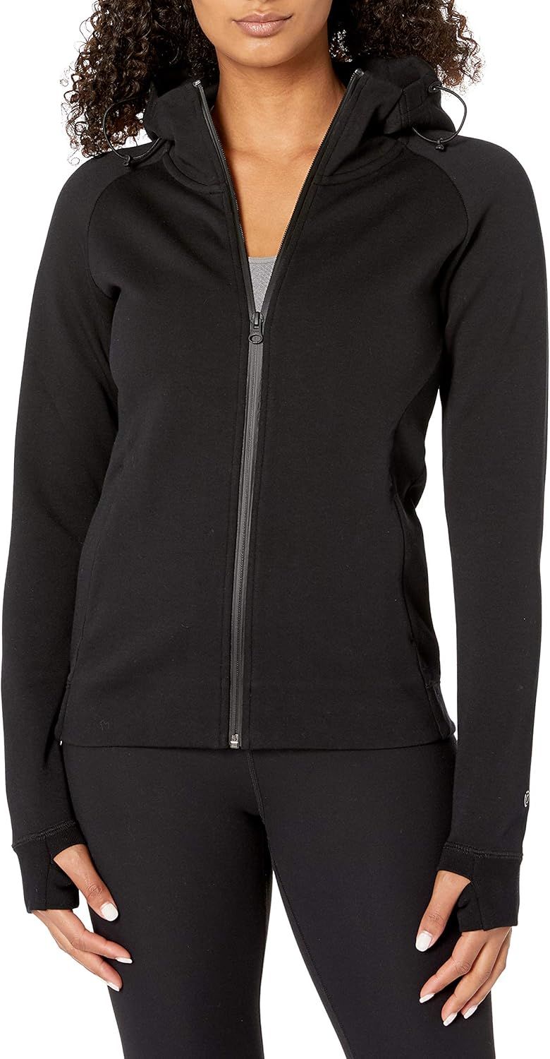 Amazon Brand - Core 10 Women's (XS-3X) Motion Tech Fleece Fitted Full-Zip Hoodie Jacket | Amazon (US)