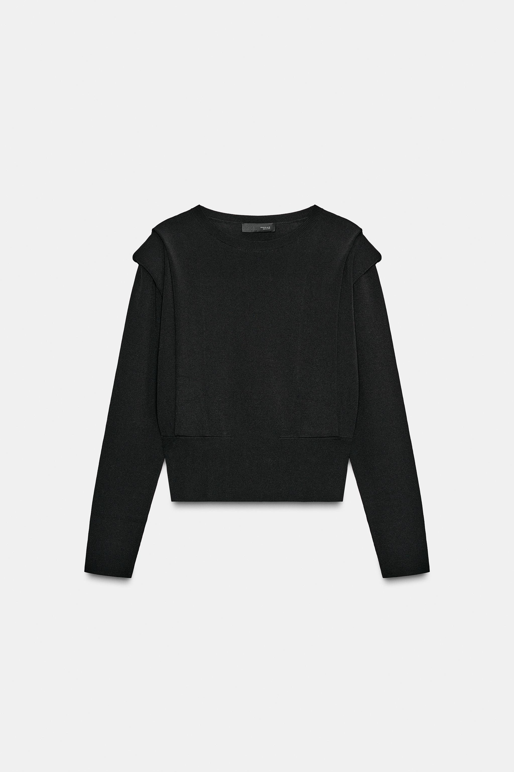 KNIT JUMPER WITH SHOULDER PADS | Zara UK