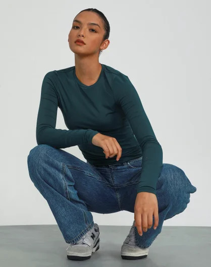 Supersoft Long Sleeve Top in Ivy League | Glassons | Glassons (NZ)