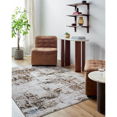 Livabliss 8 X 10 (ft) Taupe Indoor Abstract Rustic Area Rug | Lowe's