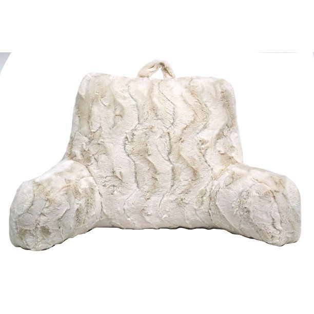 Better Homes & Gardens Swirls Faux Fur Backrest Pillow, Ivory | Walmart (US)