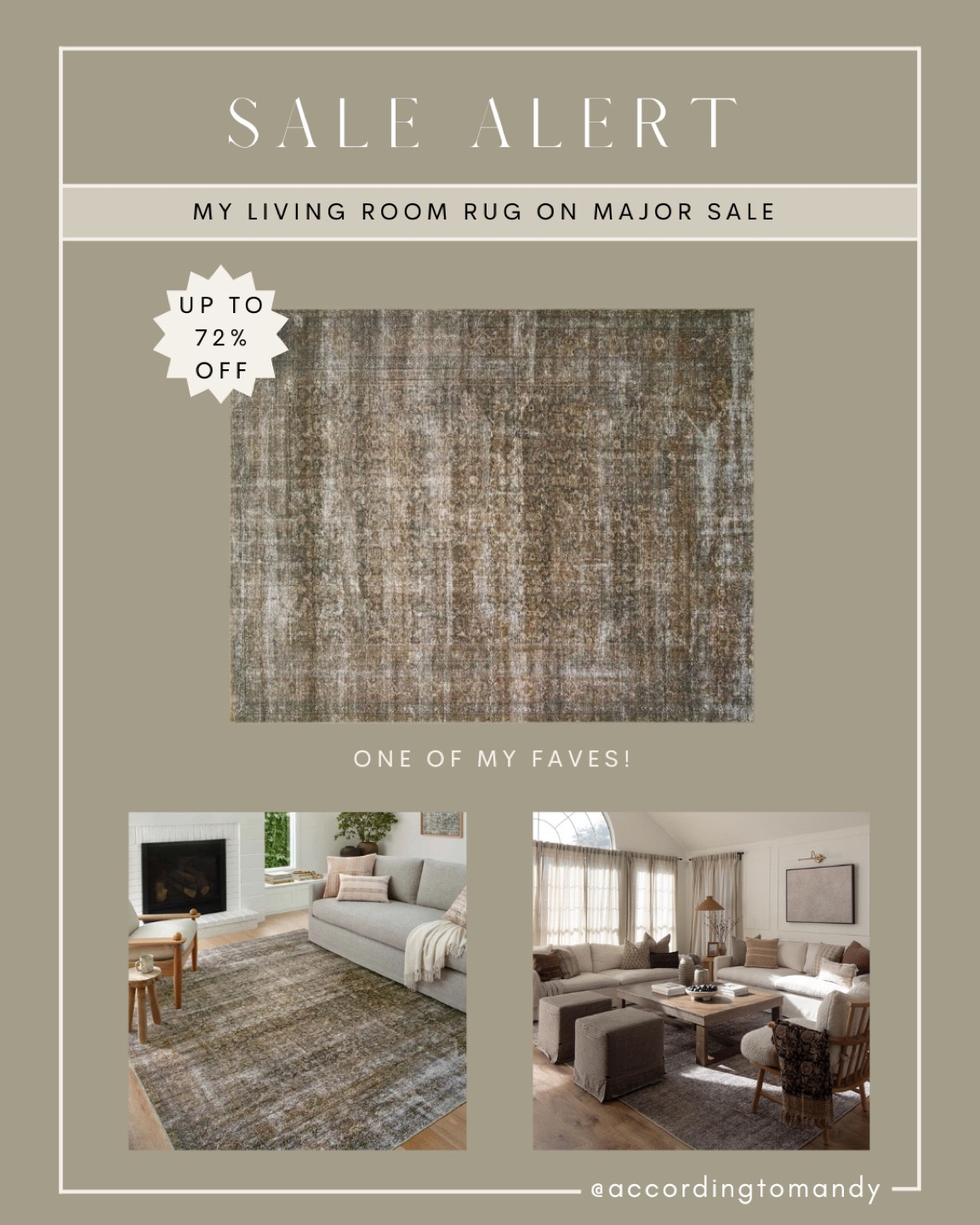 Sale alert / living room rug / Amber Lewis x loloi 

#LTKsalealert #LTKhome
