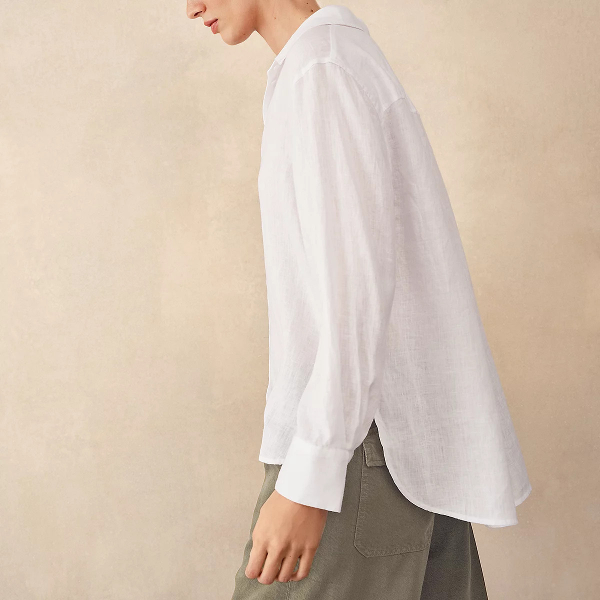 The White Company Linen Boyfriend Shirt, White, Size: S | The White Company UK & ROW