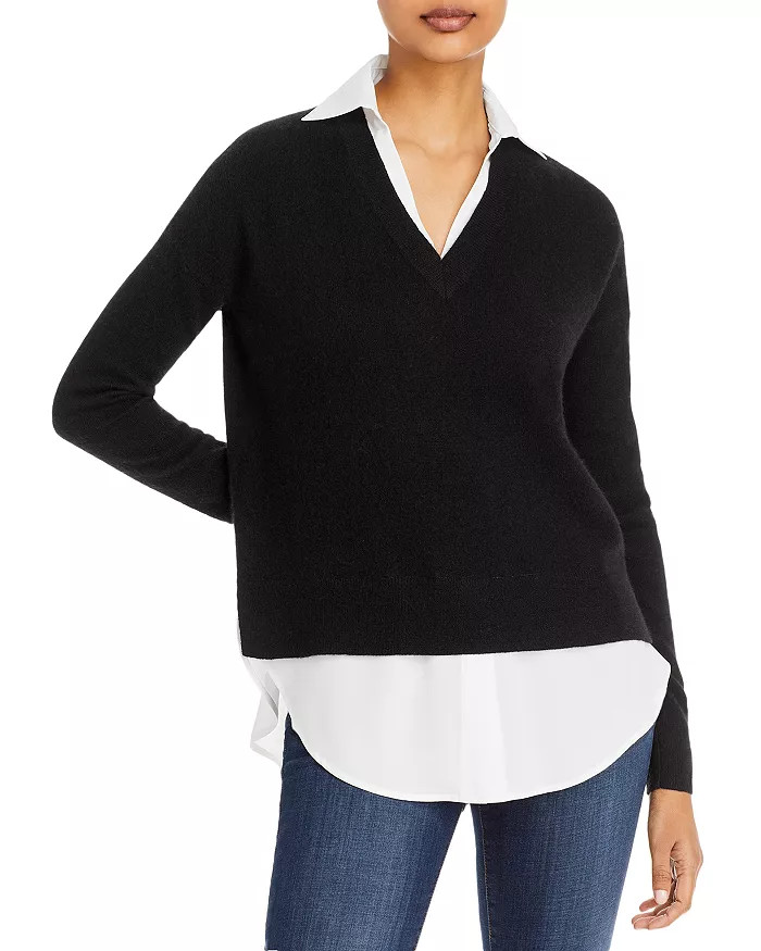 C by Bloomingdale's Cashmere Layered Look Cashmere Sweater - Exclusive Women - Bloomingdale's | Bloomingdale's (US)