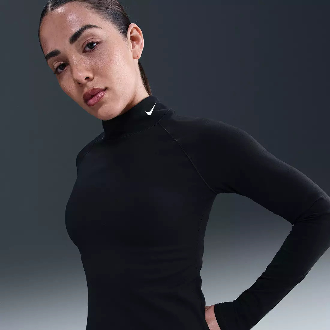 Nike Women's Pro Dri-FIT Fitness Mock-Neck Long-Sleeve Top | DICK'S Sporting Goods