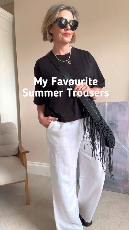 Summer Trousers 👖
1. White Linen size medium
2. Tailored 
3. Black linen size 14
4. Cargo Size Medium 
5. Culottes Size 10

 Linen trousers 
Tailored trousers 
Work wear 


#LTKover50style #LTKxUNIQLO #ThisIsMyBestT