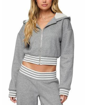 Edikted Eloura Stripey Zip Up Hoodie | Bloomingdale's Women | Bloomingdale's (US)