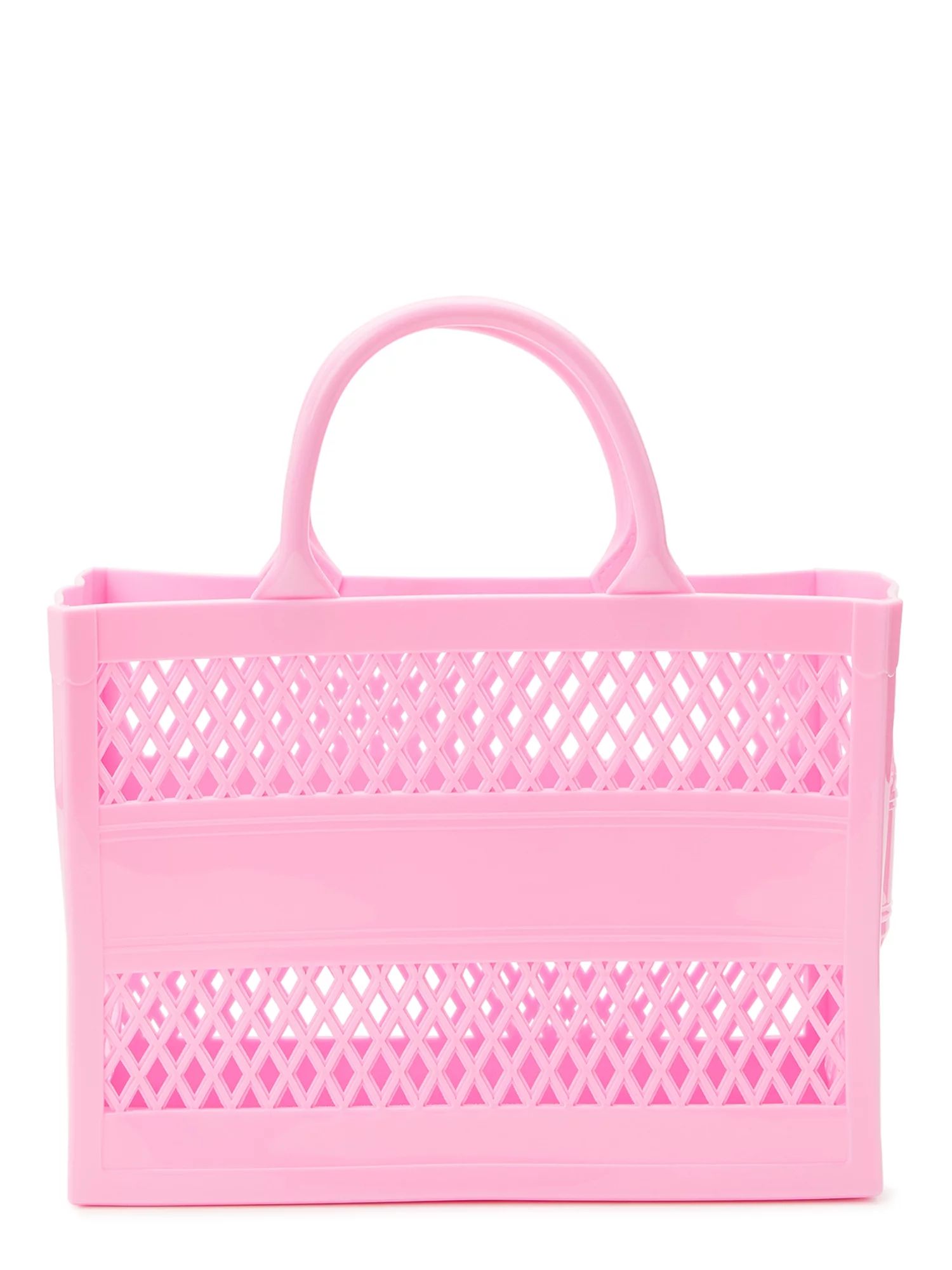 No Boundaries Women's Jelly Mini Tote Handbag Pink - Walmart.com | Walmart (US)