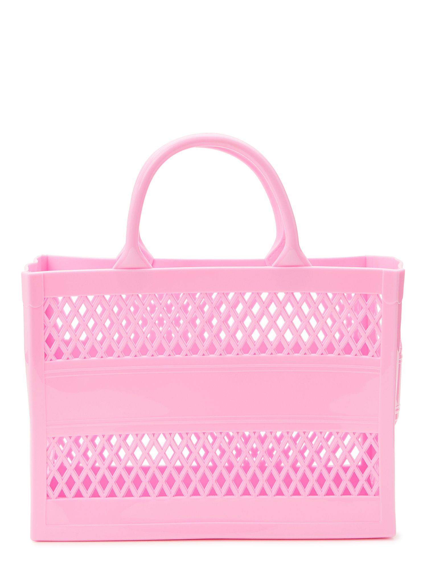 No Boundaries Women's Jelly Mini Tote Handbag Pink | Walmart (US)