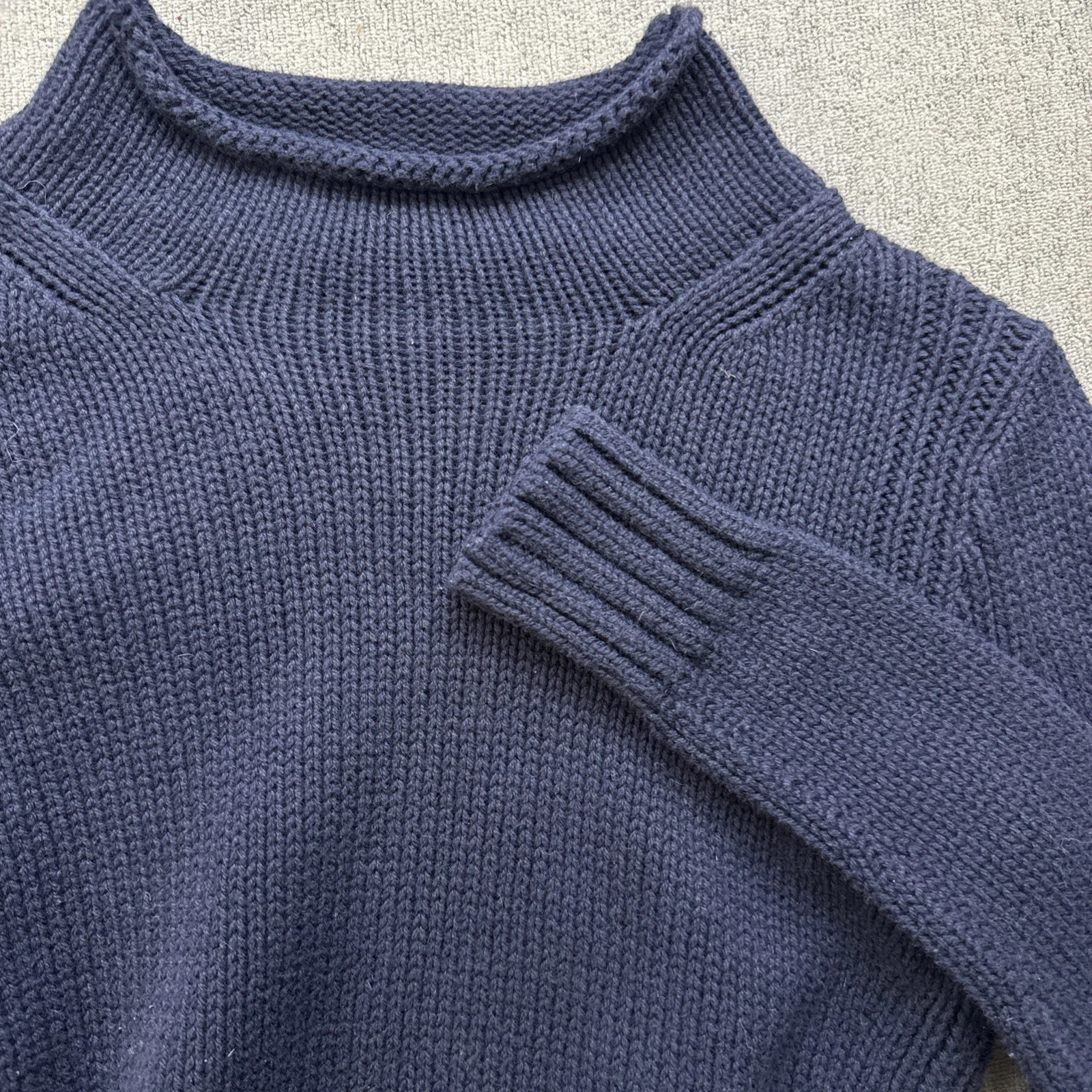 J Crew 1988 Roll Neck Sweater Women’s Blue Cotton Knit Classic Fit XXXS | eBay | eBay US