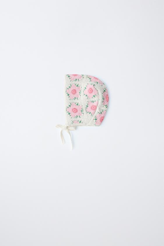 CROCHET FLOWER BONNET | Zara US