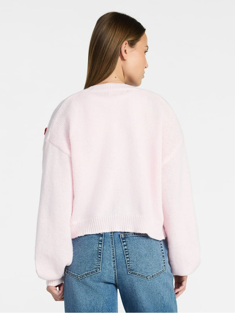 Madden NYC Women's Heart Cardigan, Lightweight, Sizes XXS-XXL | Walmart (US)