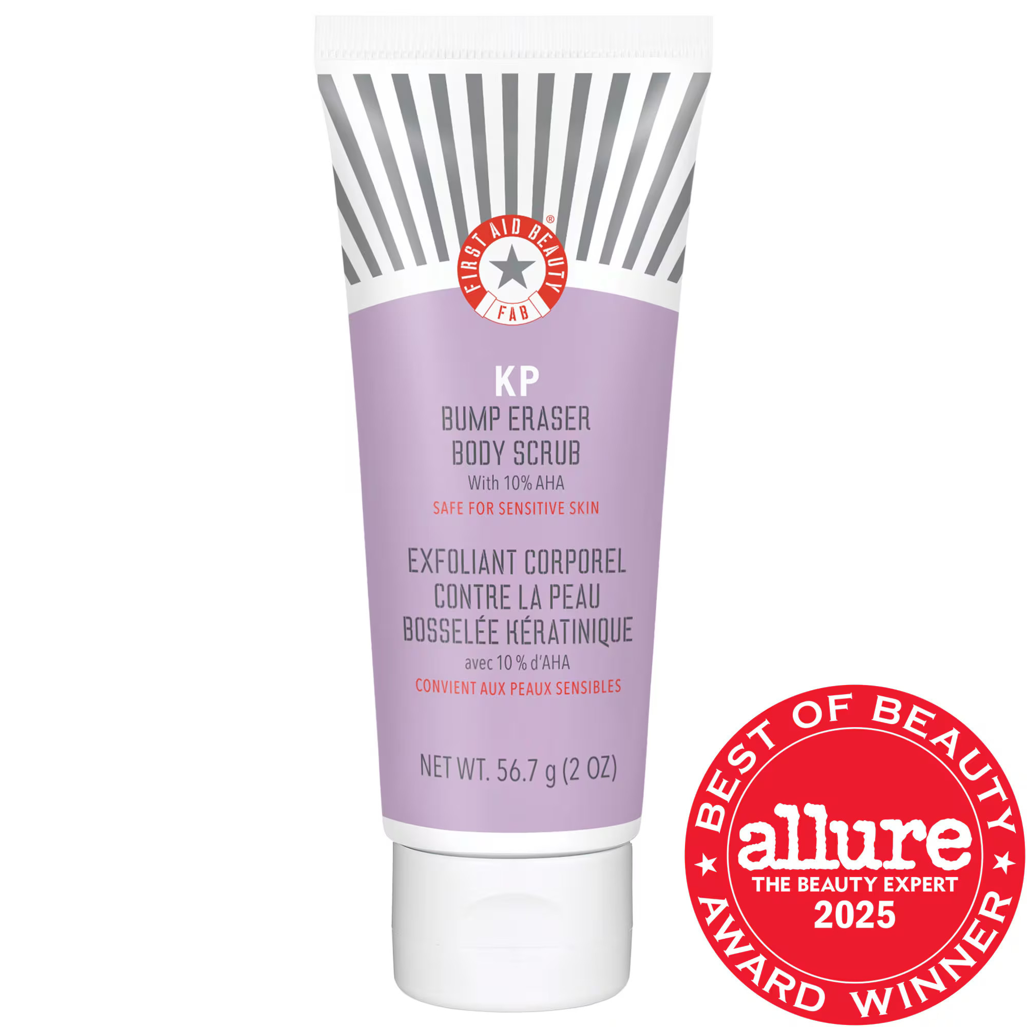 First Aid Beauty Mini KP Bump Eraser Body Scrub with 10% AHA - Body Exfoliant for Keratosis Pilaris 2 oz/ 56.7 g | Sephora (US)
